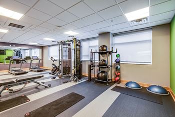 Spacious fitness center